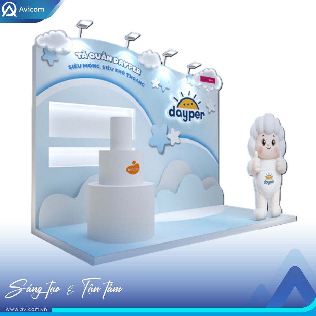 Phối cảnh tổng thể gian hàng Dayper